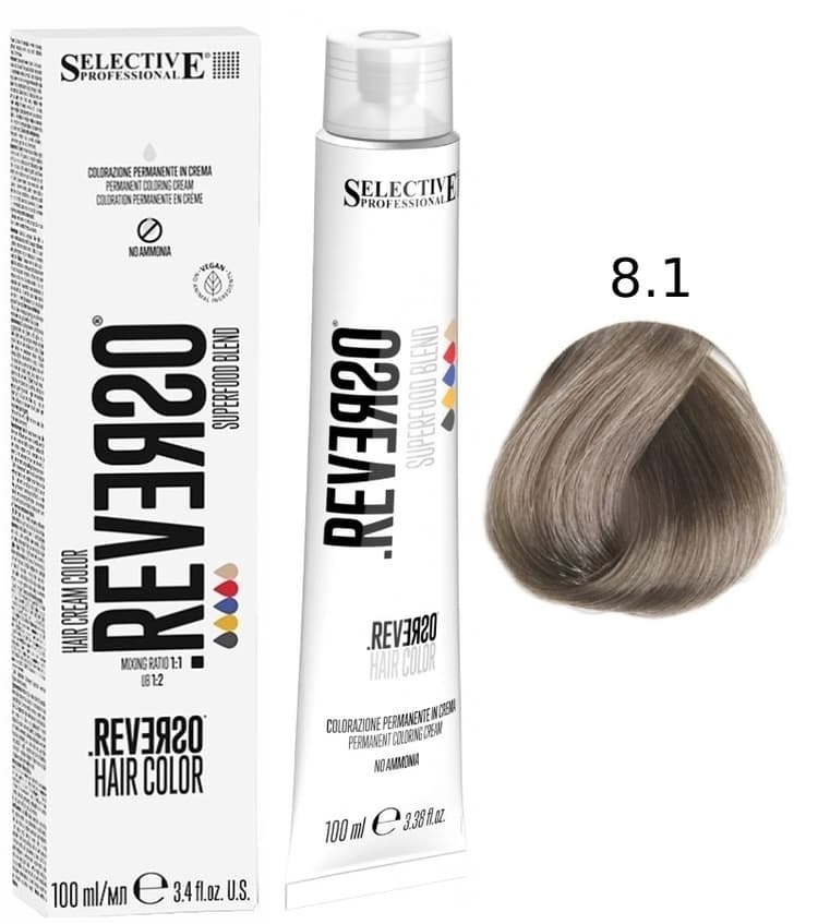 SELECTIVE Reverso Hair Color 8.1 Светлый блондин пепельный