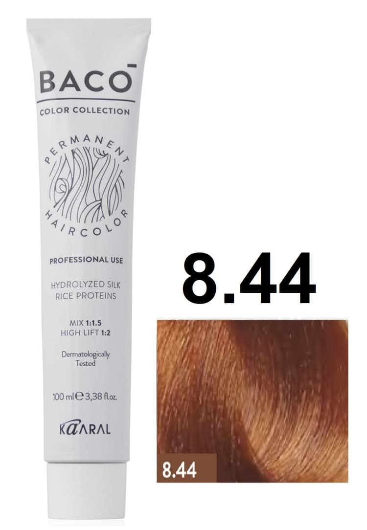 KAARAL Baco color  8.44 светлый интенсивный медный блондин 100 мл