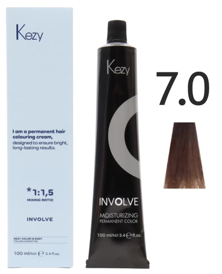 KEZY Involve color 7.0 Блондин, 100 мл.