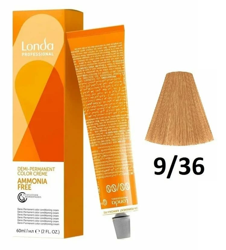 LondaТон Ammonia-Free 9/36 очень светлый блонд золотисто-фиолетовый