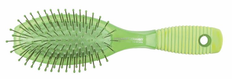 Titania Щетка массаж. малая руч. рифл., метал. зуб., 9-рядная