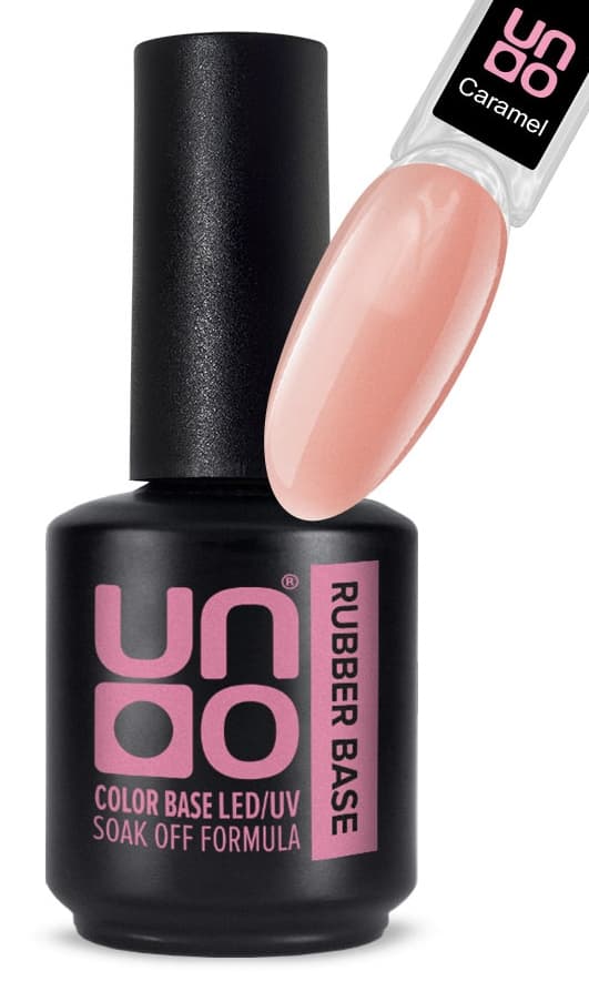 Базовый Гель-лак Rubber Color Base Gel "Uno" Caramel, 12 г 