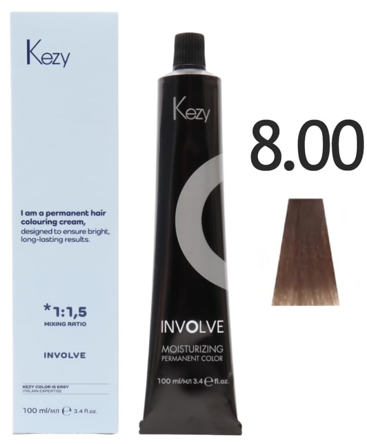 KEZY Involve color 8.00 Светлый блондин интенсивный, 100 мл. 