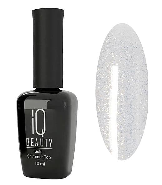 IQ BEAUTY Финишное покрытие глянцевое с шиммером, №107 Gold shimmer top, 10 мл