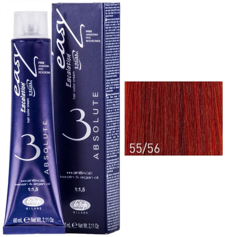 Lisap Absolute 55/56 глубокий светлый каштан красный коралл 60 мл
