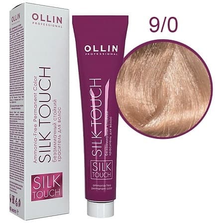 OLLIN SILK TOUCH  9/0 блондин натуральный 60мл Безаммиачный стойкий краситель для волос