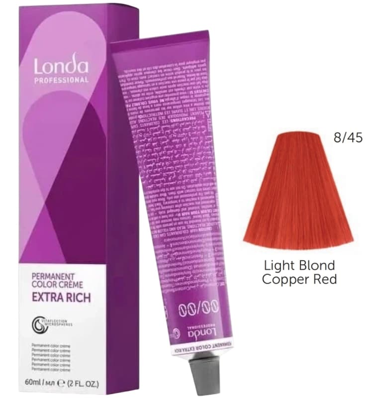 LONDACOLOR   8/45 светлый блонд медно-красный