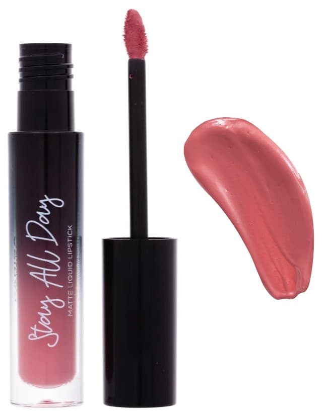 Parisa Жидкая помада MATTE для макияжа губ "Stay all day" (01 нежно-розовый), 4 мл