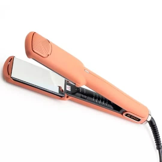Be-Uni Щипцы-выпрямители с зеркальным титановым покрытием 85*40мм с терморегулятором, бежевые, 55W