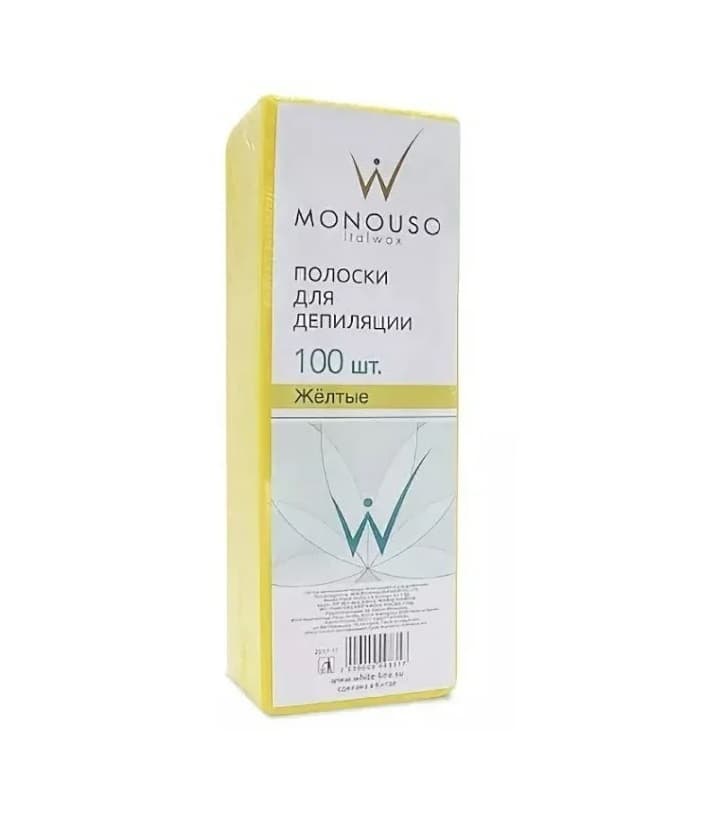 ItalWax Полоски для депиляции 7*20см 100шт/уп, жёлтые