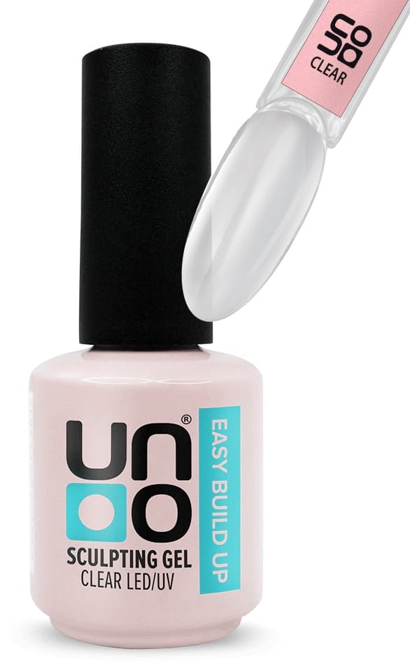 Моделирующий базовый гель прозрачный "UNO" Sculpting Gel Easy Build Up Clear, 15мл