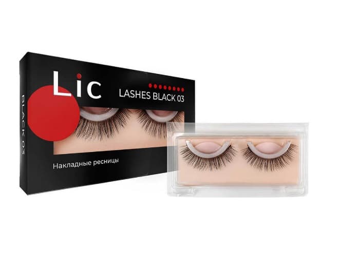 LIC Ресницы накладные False Lashes Black 03