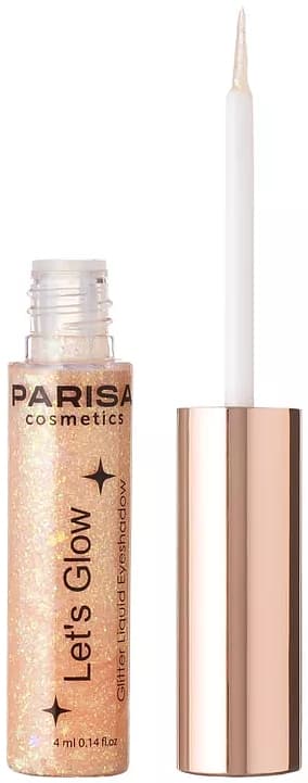 Parisa Тени жидкие для век с глиттером EL-101 "Let's Glow" (04 gold), 4 мл 