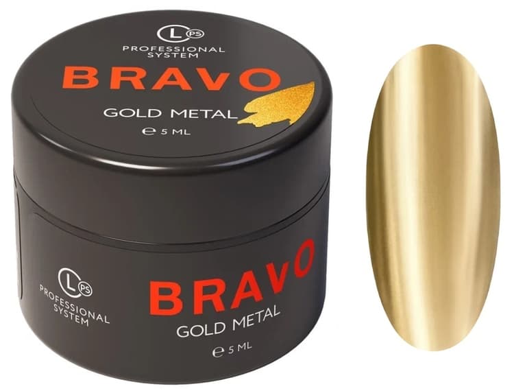 Bravo Гель-краска Gold Metal 5 мл.