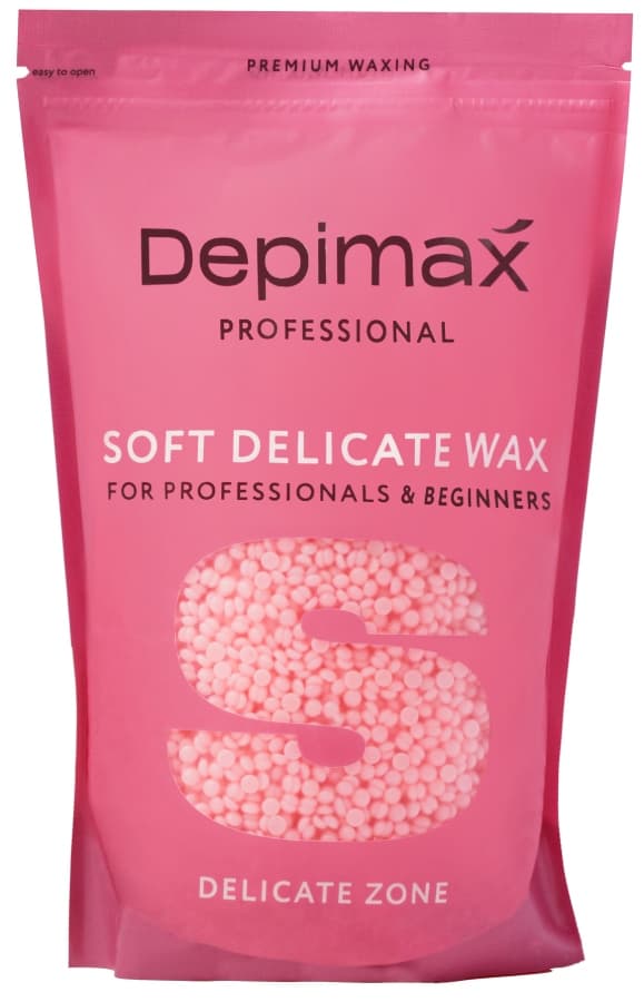DEPIMAX SOFT DELICATE WAX Воск полимерный мягкий для деликатных зон, розовый, 500 гр.