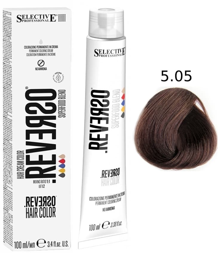 SELECTIVE Reverso Hair Color 5.05 Светло-каштановый "Каштан"