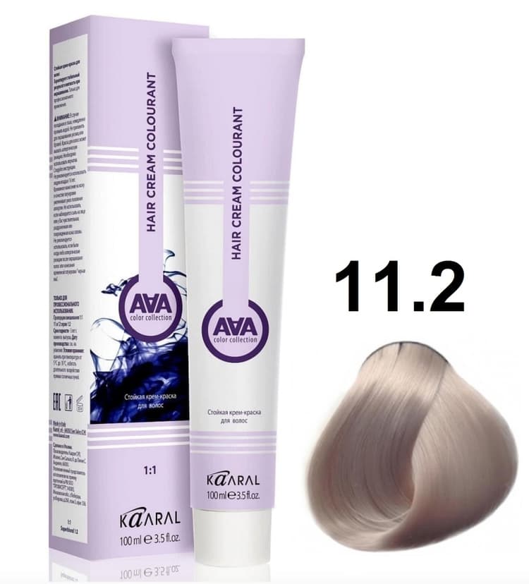 KAARAL AAA Hair crem colorant 11.2 экстра светлый фиолетовый блондин 100мл