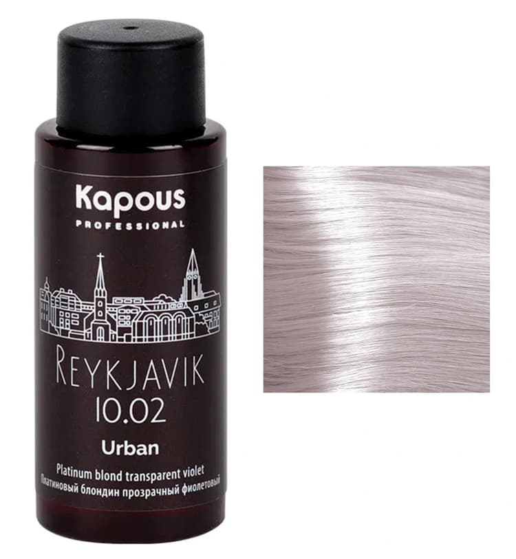 Kapous Urban LC 10.02 Рейкьявик Полуперманентный жидкий краситель для волос 60 мл