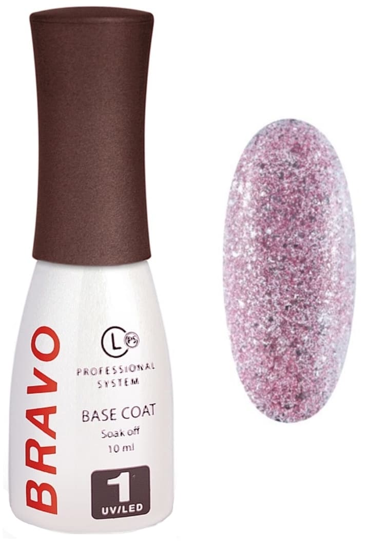 Bravo Цветное базовое покрытие EFFECT 02, Glitter 10мл 