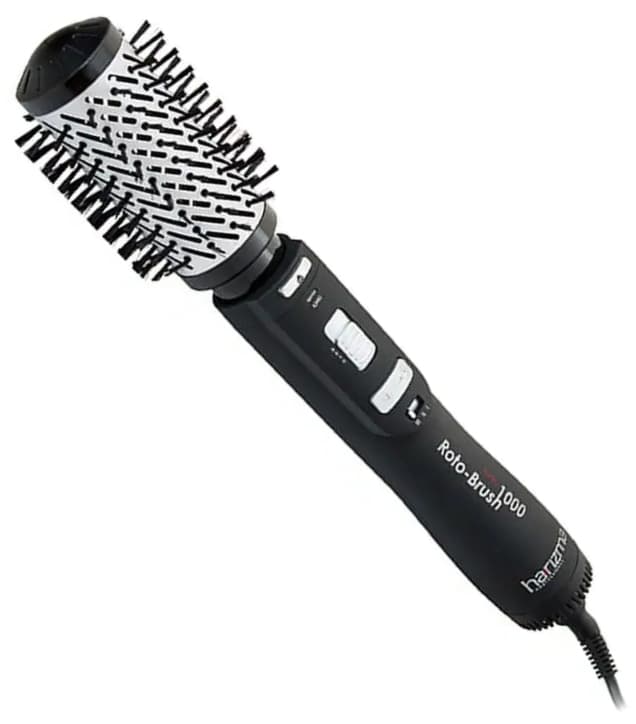 Harizma Фен-плойка Roto-Brush 1000 Ionic с вращающейся щеткой, 2 насадки–брашинг 50мм и 30 мм 