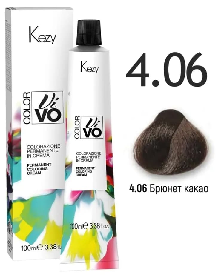KEZY  Color Vivo Крем-краска 4.06 Брюнет какао, 100 мл. 
