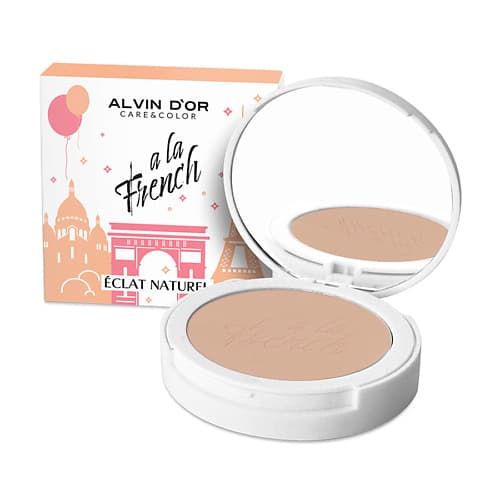 Alvin D'or A LA FRENCH Пудра компактная фиксирующая Eclat Naturel (тон 01 Tea rose), 10 гр.