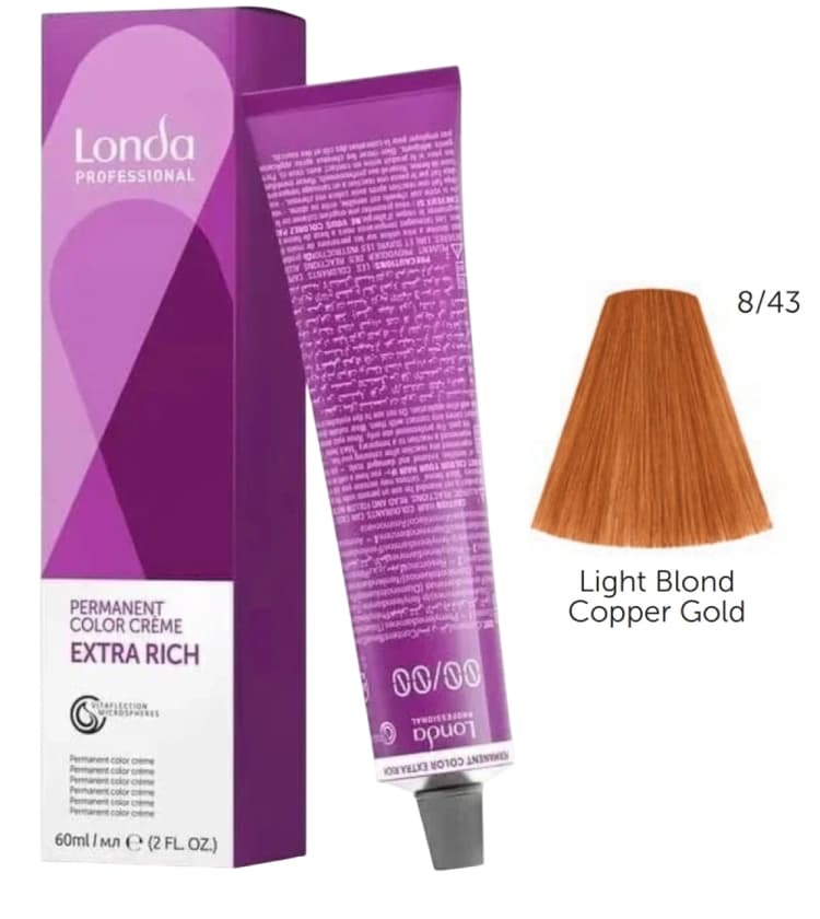LONDACOLOR 8/43 светлый блонд медно-золотистый