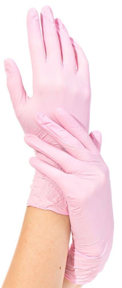 NitriMax перчатки одноразовые нитриловые розовые, 3,8 г. L 50 пар/уп. (Малайзия)