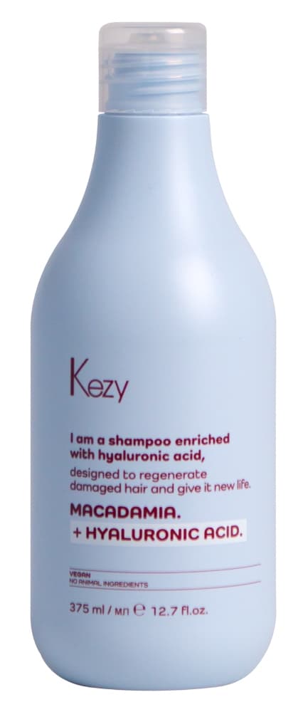 Kezy I am MACADAMIA + HYALURONIC ACID Шампунь для восстановления волос 375 мл