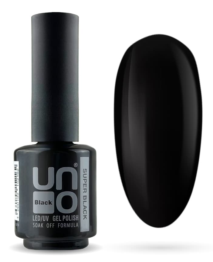 Гель-лак "Uno" - Супер черный - Super Black, 10 г.