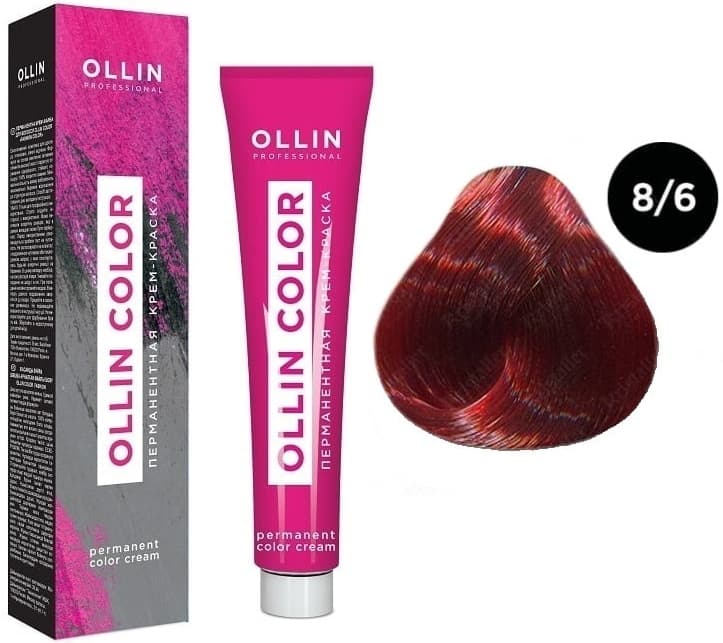 OLLIN COLOR  8/6 светло-русый красный 60мл Перманентная крем-краска для волос