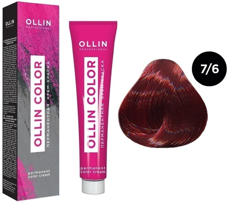 OLLIN COLOR  7/6 русый красный 100 мл Перманентная крем-краска для волос