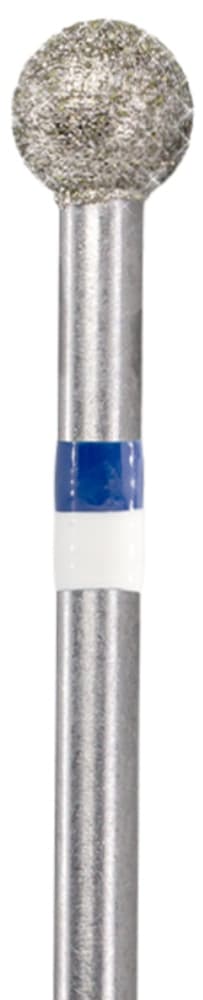 Фреза Алмазная с Жемчугом Тайфун (шар), D5, L045, средняя, (синяя насечка)