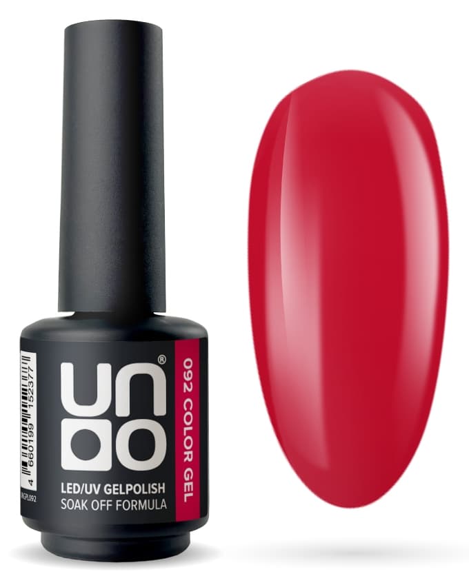 Гель-лак "Uno" - 092 Красная гвоздика - Scarlet Carnation, 8 г.