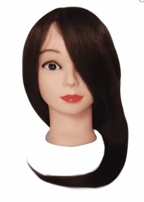 OLLIN Голова-манекен учебная "Шатен" длина волос 45/50см, 100% натуральные волосы, штатив в комплекте