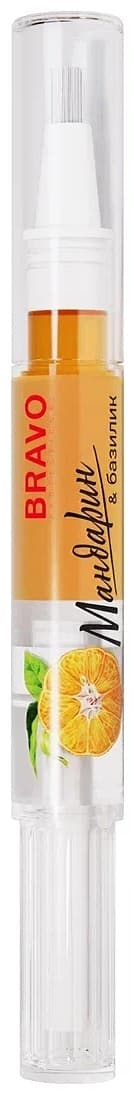 Bravo Масло сухое для ногтей и кутикулы  «Мандарин и Базилик», 2мл 