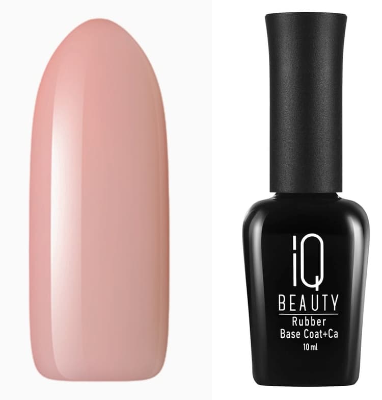 IQ BEAUTY Базовое камуфл.покрытие каучуковое с кальцием Rubber Base 24 Taupe aesthetics 10 мл 