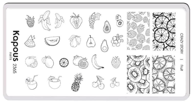 Kapous Nails Пластина для стемпинга "Crazy story" Fruit