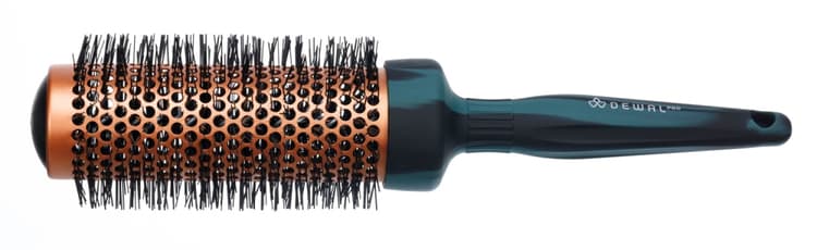 Dewal Термобрашинг SATIN керамико-медный с удлиненным полотном, нейлон.щетина, d.43x60 мм.