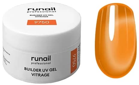 RuNail Моделирующий УФ-гель витражный BUILDER UV GEL VITRAGE, 15г №9750