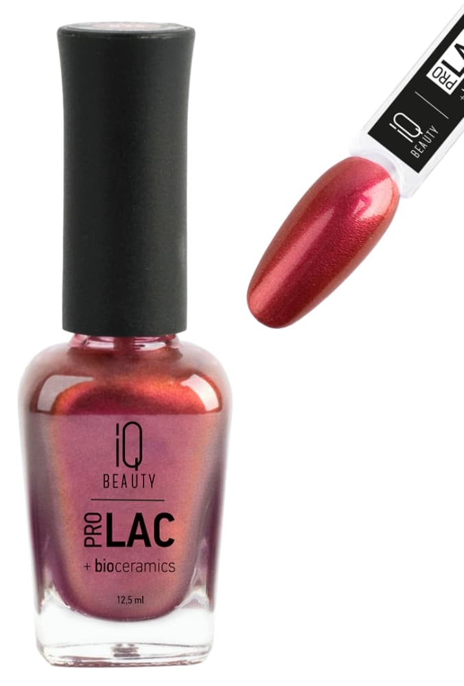 IQ BEAUTY PROLAC Лак для ногтей укрепляющий с биокерамикой 12.5 мл №096 Ruby flare