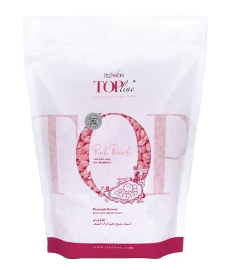 ItalWax Воск горячий (пленочный) Top Line Pink pearl (Розовый жемчуг), гранулы 750гр