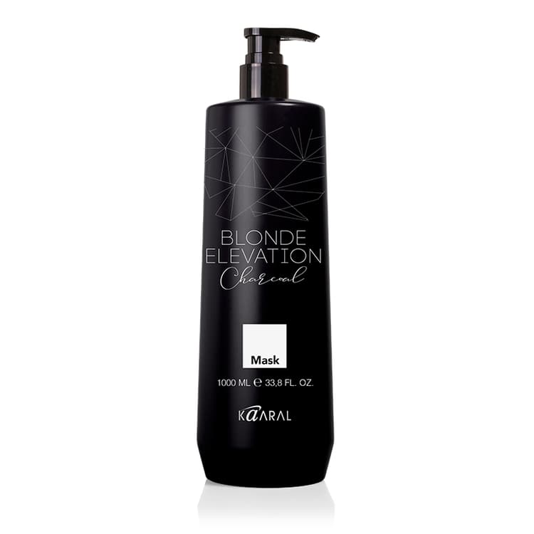 KAARAL Blonde Elevation Charcoal Черная угольная тонирующая маска для волос 1000 мл 