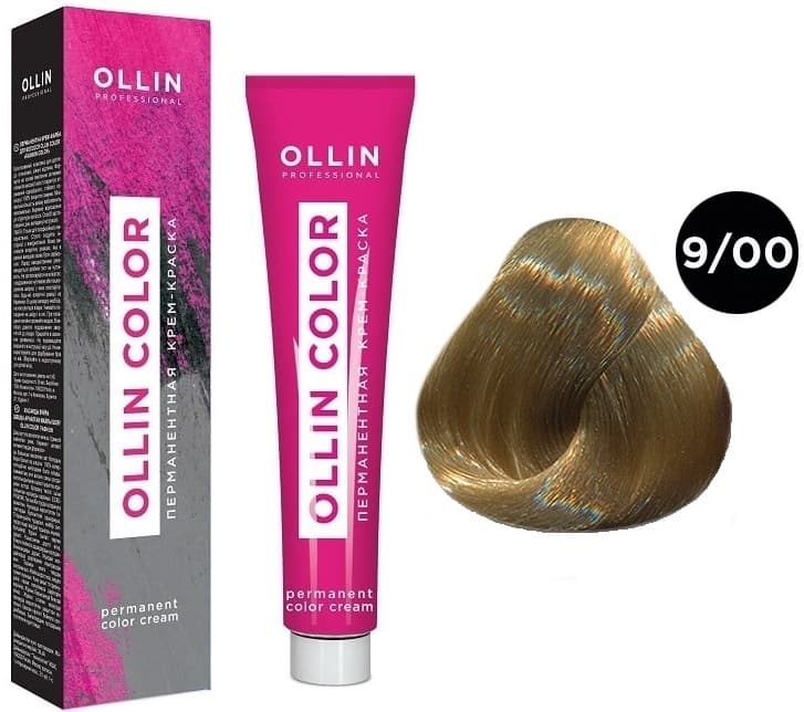 OLLIN COLOR  9/00 блондин глубокий 100 мл Перманентная крем-краска для волос