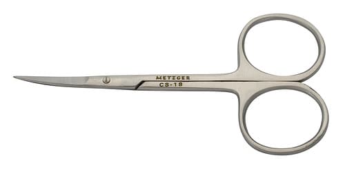 Metzger Ножницы для кожи, изогнутые, матовые