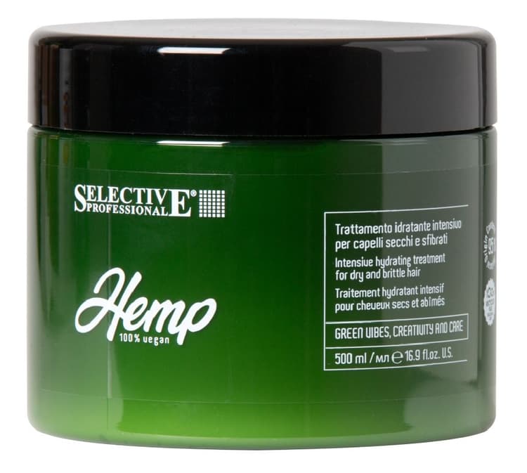 SELECTIVE HEMP Маска для интенсивного увлажнения и кондиционирования сухих и ломких волос 500 мл