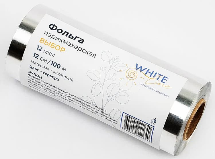 Фольга Выбор 100 м 12мкр, серебро