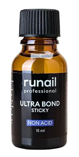 RuNail Праймер бескислотный Ultra bond с липким слоем, 15 мл