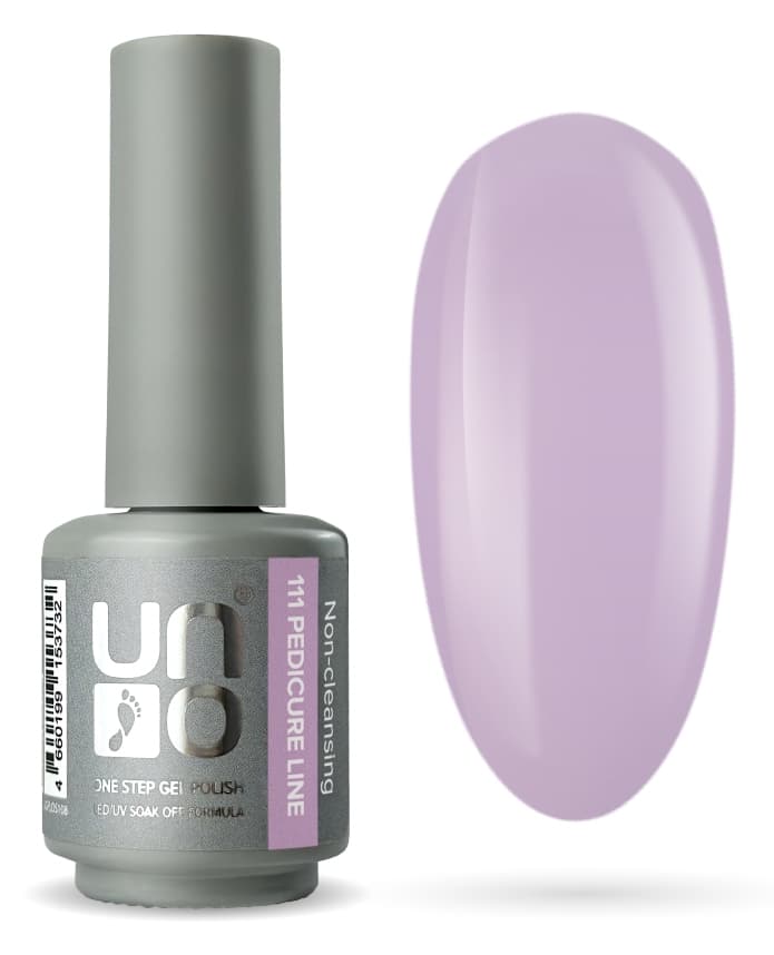 Гель-лак "UNO" Pedicure Line Однофазный № 111, цвет светло-лиловый 8 г. 