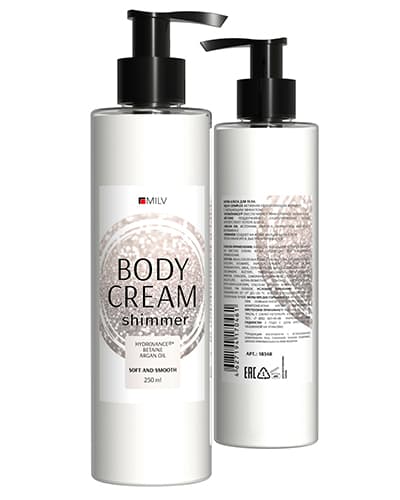 MILV Крем-блеск для тела с шиммером  и роскошным цветочным ароматом 250 мл